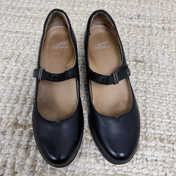 Dansko Black Leather Mary Jane Comfort Heel Work Shoes EU 40 US 9 9.5 - Picture 6 of 13
